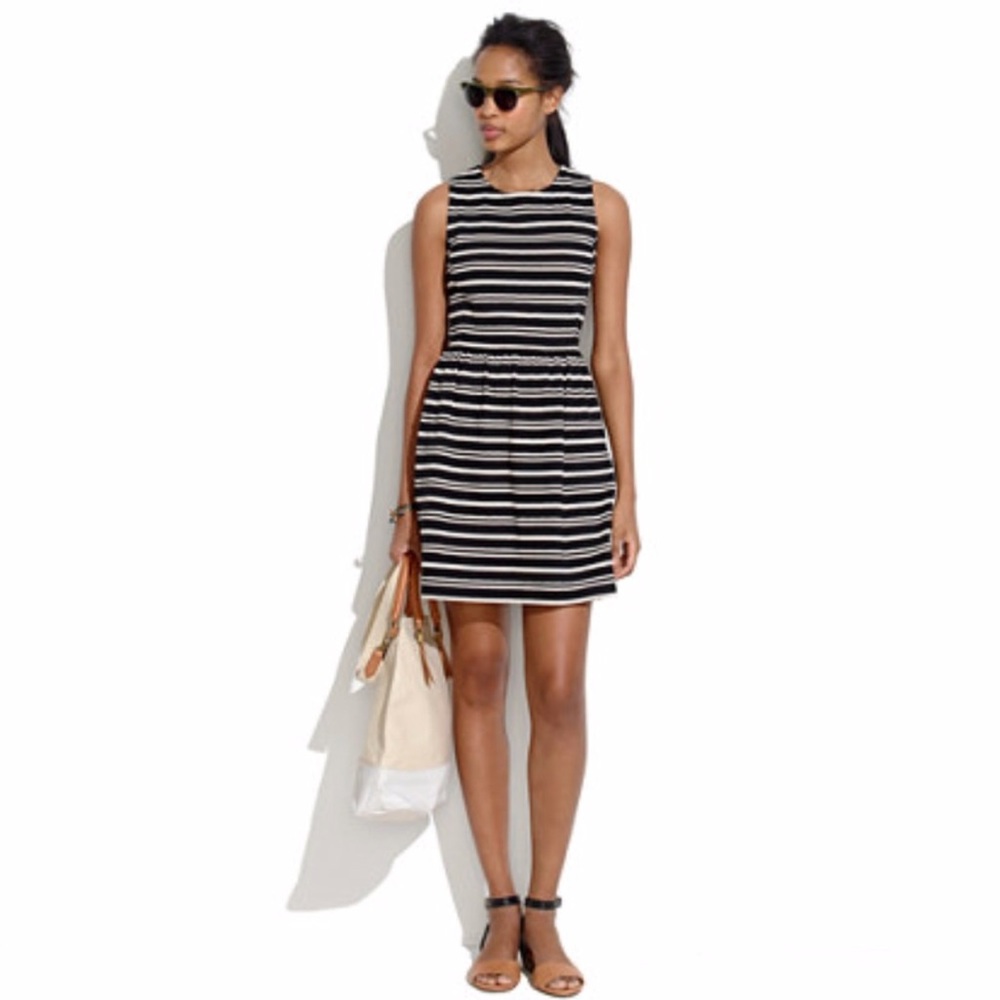 Madewell Afternoon Striped Textured Summer Dress